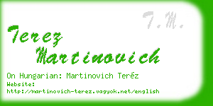 terez martinovich business card